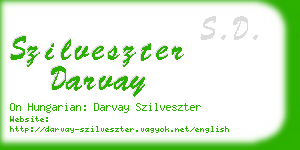 szilveszter darvay business card